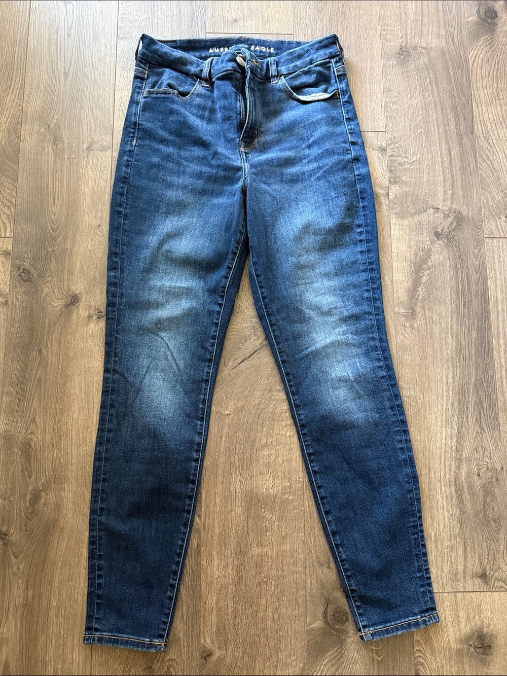 American Eagle Outfitters Dark Blue Curvy High-Rise Jeggings
